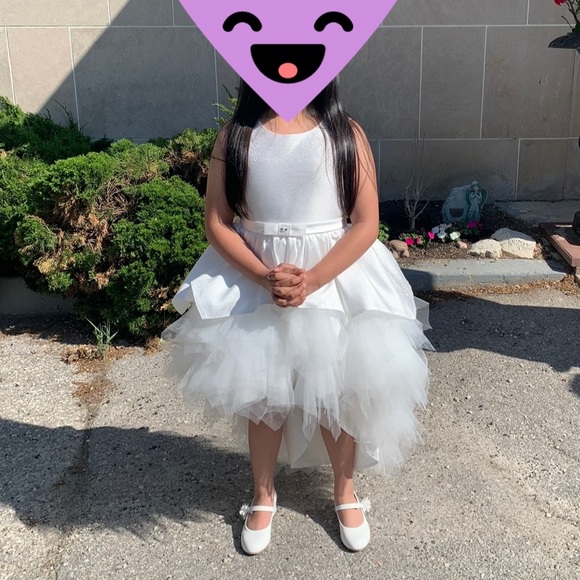 WHITE DRESS FOR COMMUNION/FLOWER GIRL - Picture 2 of 3